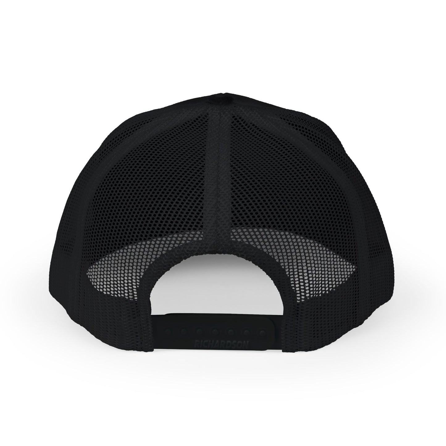 Possessed by Coffee Trucker Hat — White on Black