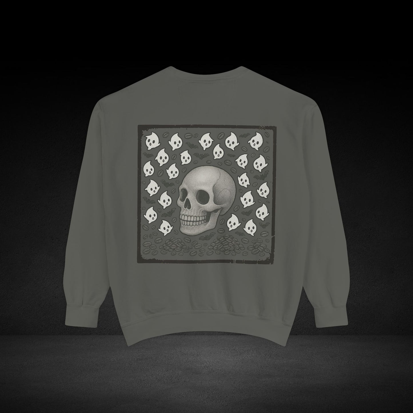 Pumpkin Patch Club Pug & Skull Sweatshirt – Possessed by Coffee Collection