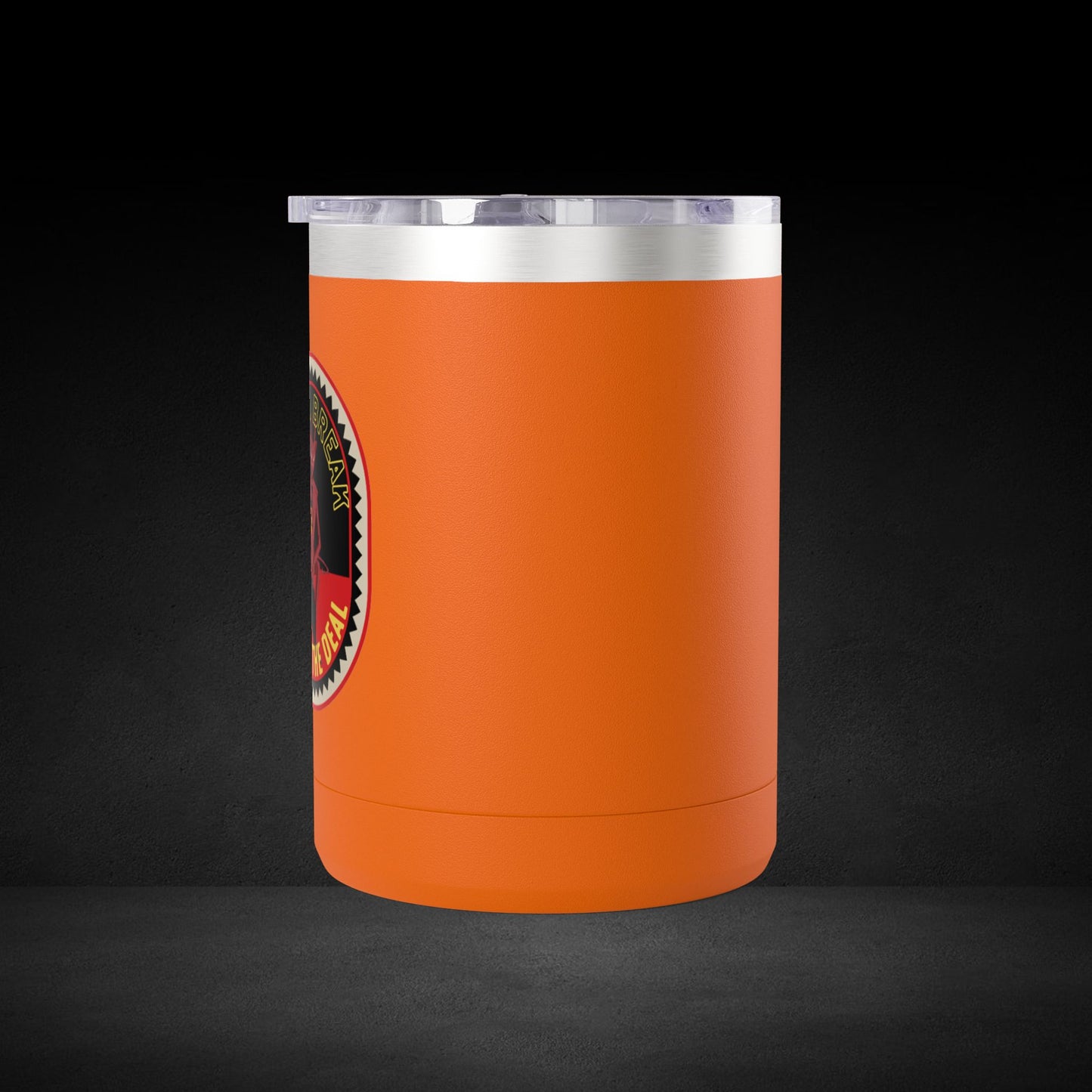 Take A Break Before The Deal Devil Travel Mug - Retro Badge Coffee Cup